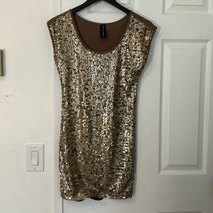 Gold Sequin Dress, Small
